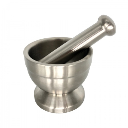 Ustensile din bucatarie - Mojar cu pistil FLORIA ZLN-2645, Inox, diametru 10 cm
