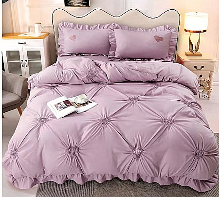 Lenjerii De Pat - Lenjerie de pat cu pliuri, lila