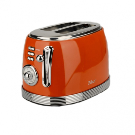 Prajitoare paine - Prajitor RETRO Zilan ZLN7040 Rosu, 6 trepte de prajire, indicator luminos pentru semnalizare