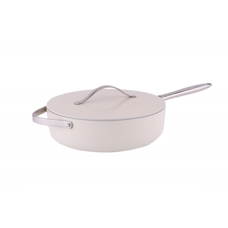 Vase din bucatarie - Tigaie inalta cu capac Zilan ZLN0880 din 5 straturi de material, maner inox, 28 cm