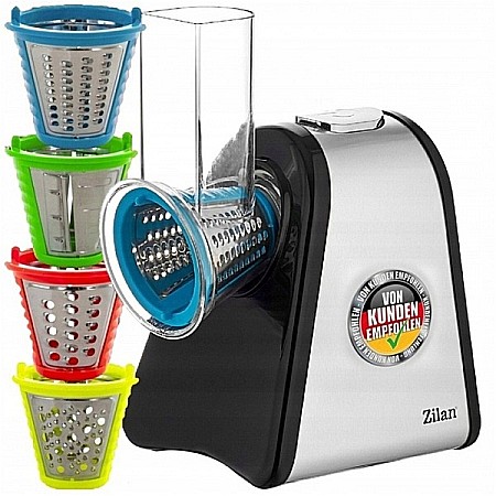 Aparate Electrocasnice - Razatoare si Feliator Zilan ZLN-0498 Fresh, Putere 200W, 4 accesorii, Inox