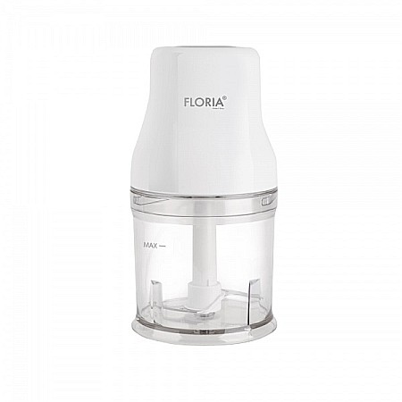 Aparate Electrocasnice - Tocator legume-fructe (chopper) FLORIA ZLN3042, putere 200W, capacitate vas 500 ml, cutit inox, alb