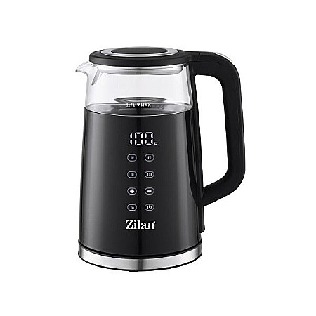 Aparate Electrocasnice - Fierbator electric Zilan, ecran digital, putere 2200W, capacitate 1.7l, negru / ZLN 7859