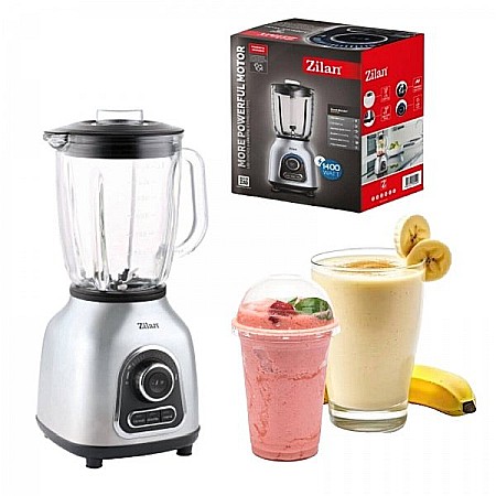 Aparate Bucatarie - Blender Zilan ZLN5596 Inox, putere 1400 W, capacitate 1.75L, viteza ajustabila
