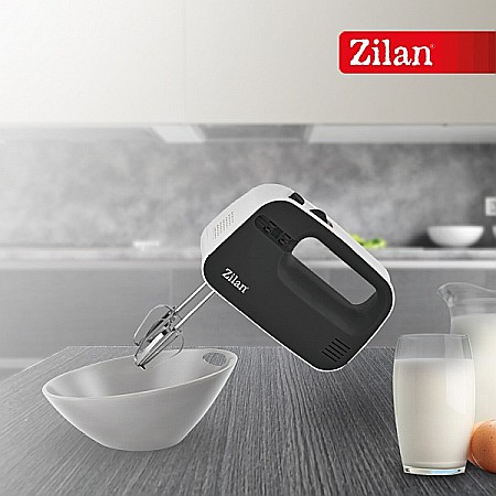 Aparate Electrocasnice - Mixer de mana ZIlan ZLN2151 Negru, 3 nivele de viteza, compact, 300W