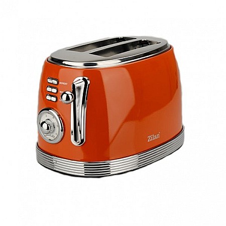 Aparate Electrocasnice - Prajitor RETRO Zilan ZLN7040 Rosu, 6 trepte de prajire, indicator luminos pentru semnalizare