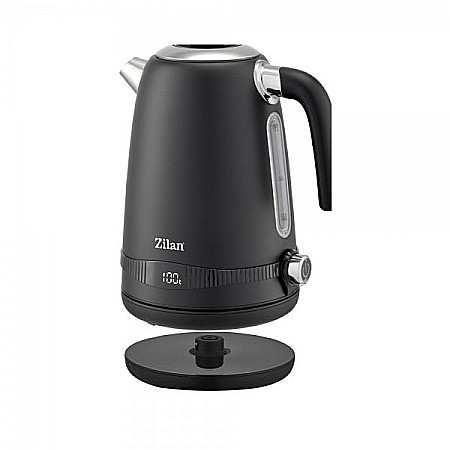 Aparate Electrocasnice - Fierbator electric din Inox Zilan ZLN1001 Negru, digital, 2200 W, 7 niveluri intre 40 - 100 grade celsius