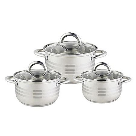 Vase din bucatarie - Set oale Floria ZLN-4083, 6 piese, pentru toate sursele de caldura, Inox