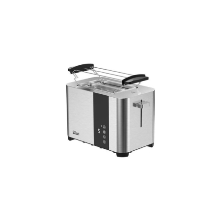 Electrocasnice Bucătărie - Toaster digital Zilan ZLN6334 2 felii, Inox, 3 functii, Display LED cu touch screen, Tavita pentru firimituri, 850W