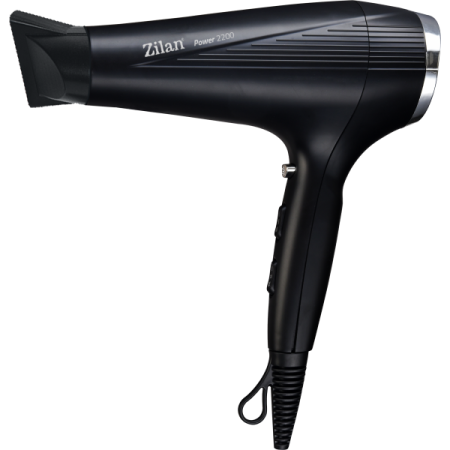 Ingrijire Personala - Uscator de par Zilan ZLN9389, 2200W, 2 trepte de viteza, 3 trepte de temperatura, cu aer cald si rece, Negru