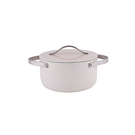Aparate Electrocasnice - Oala cu capac ZILAN, interior din ceramica, diametru 24cm, capacitate 4l, crem / ZLN 0873