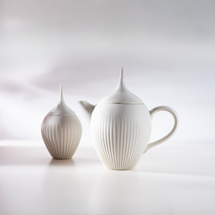 Ceainic alb Alice din portelan fin [2]