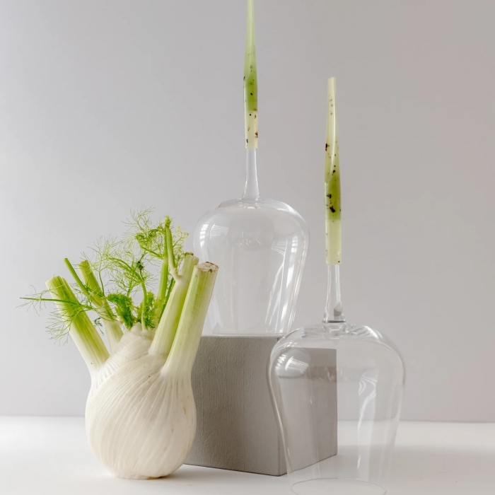 Set pahare vin alb/roze pentru picnic, verde onyx [1]