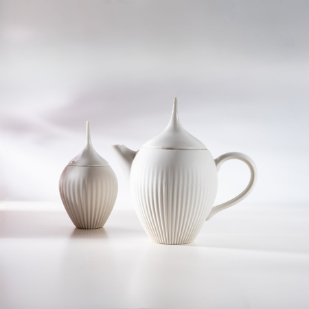 Ceainic alb Alice din portelan fin [1]