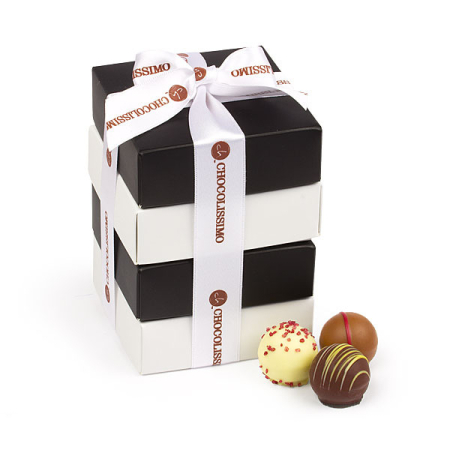 Rasfaturi alese - Set cadou praline Black & White