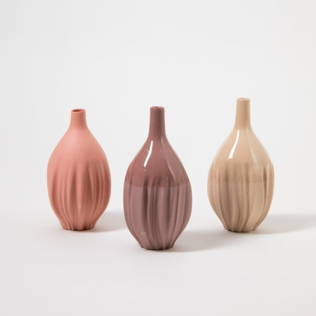 Vaze flori - Vaza mica bej Flowers & Leaves