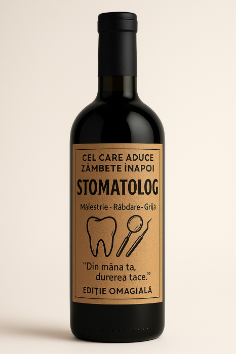 Cutie vin din lemn – cadou de lux pentru stomatolog [3]