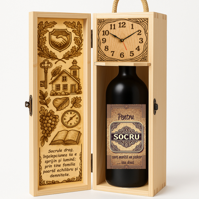 Cutie vin din lemn – cadou de lux pentru socru [1]