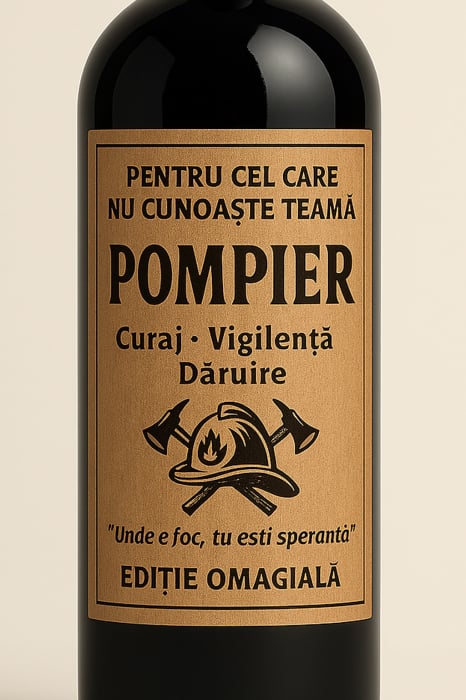 Cutie vin din lemn – cadou de lux pentru pompier [3]