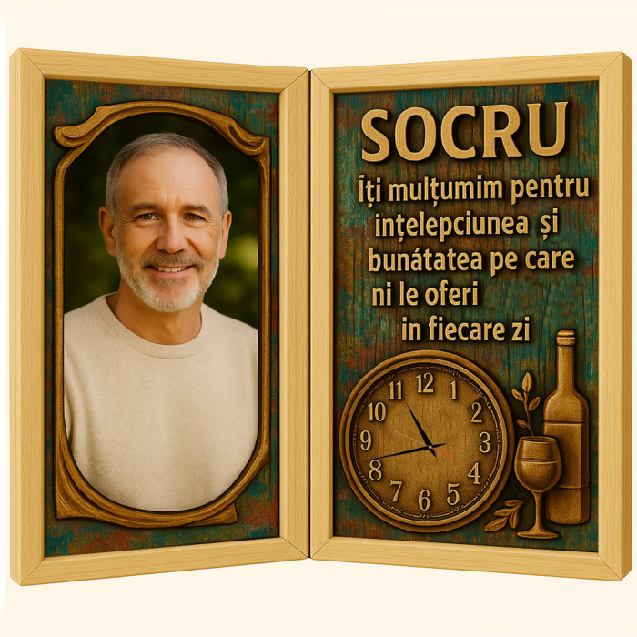 Tablou Personalizat Cadou Socru-Ceas Functional [1]