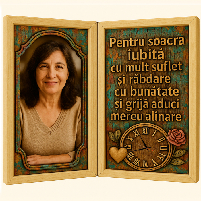 Tablou Personalizat Cadou Soacra-Ceas Functional [1]