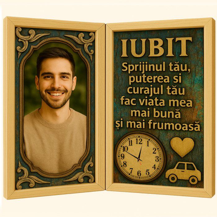 Tablou Personalizat Cadou Iubit-Ceas Functional [1]