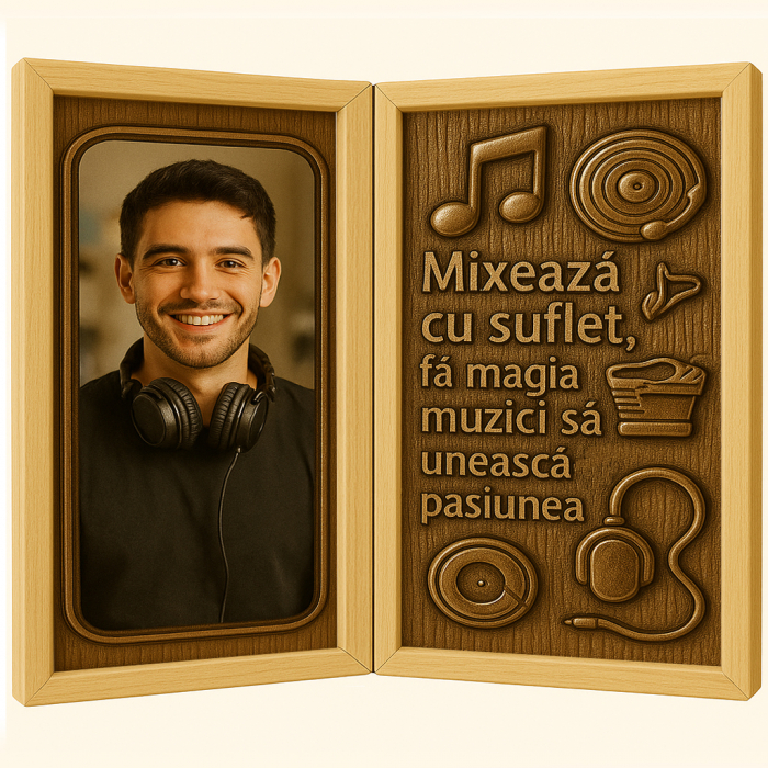Tablou Personalizat din Lemn Tip Carte pentru DJ [1]