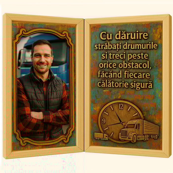 Tablou Personalizat Cadou Sofer-Ceas Functional [1]