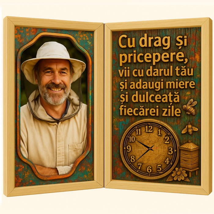 Tablou Personalizat Cadou Apicultor-Ceas Functional [1]
