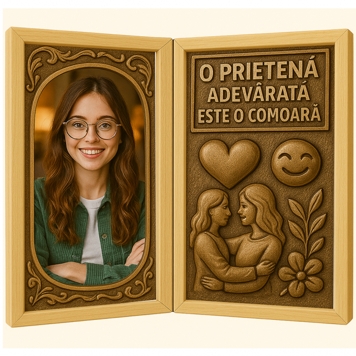 Carte din Lemn Personalizată pentru Prietenă [1]