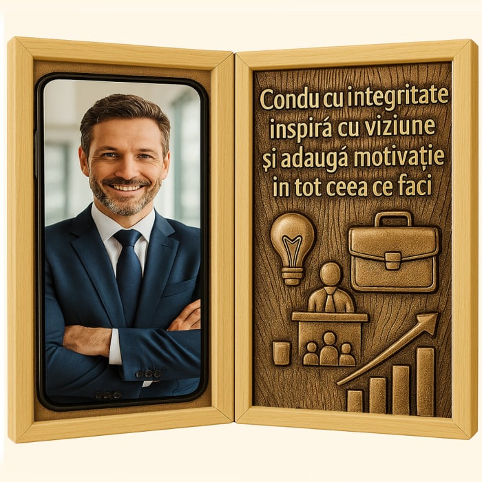 Tablou Personalizat din Lemn Tip Carte pentru Șef [1]