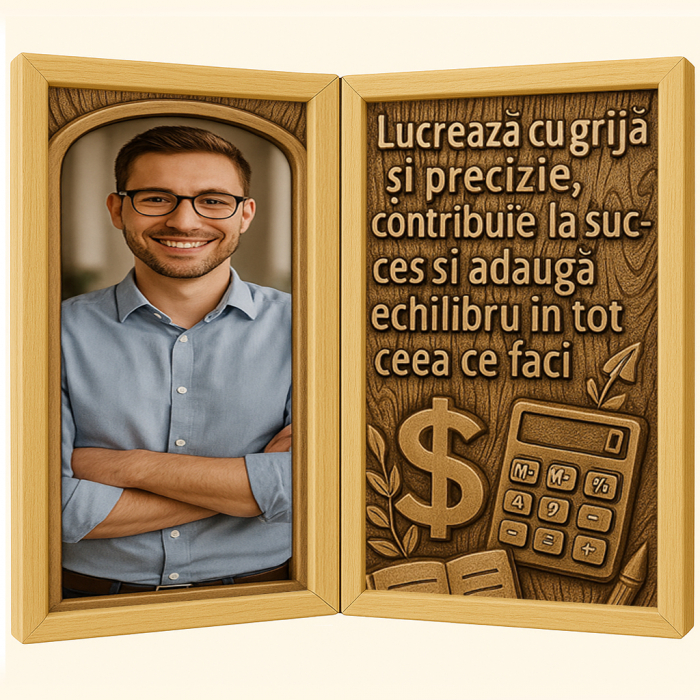 Tablou Personalizat din Lemn Tip Carte pentru Contabil [1]