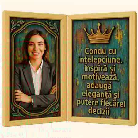Carti Pe Lemn Vintage - Tablou Personalizat Cadou Sefa