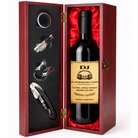 Cutie cadou cu vin personalizat pentru DJ [1]