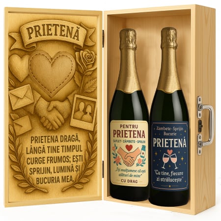 Cutie vin din lemn – cadou de lux pentru prietenă [1]