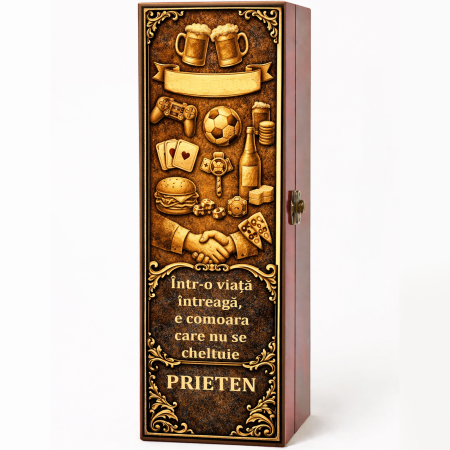 Cutii Vin Mahon - Cutie cadou cu vin personalizat pentru prieten