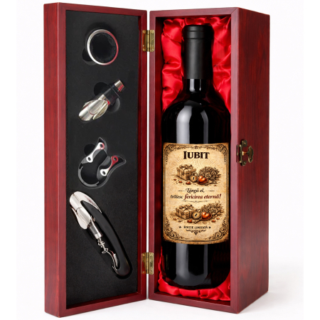 Cutie cadou cu vin personalizat pentru iubit [1]