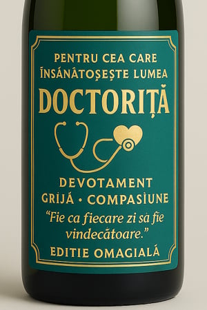 Cutie vin din lemn – cadou de lux pentru doctoriță [3]