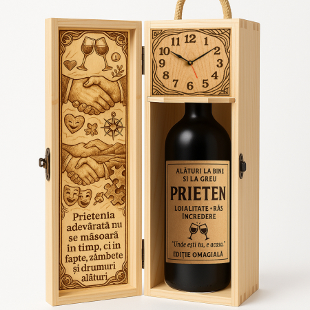 Cutii Vin de Lux - Cutie vin din lemn – cadou de lux pentru prieten