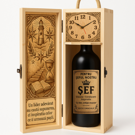 Cutii Vin de Lux - Cutie vin din lemn – cadou de lux pentru șef