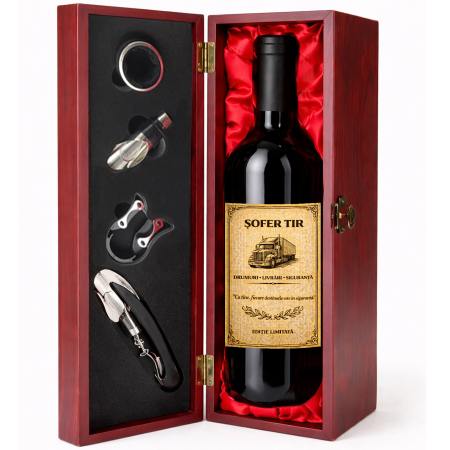 Cutie cadou cu vin personalizat pentru șofer TIR [1]