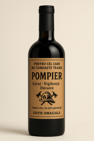 Cutie vin din lemn – cadou de lux pentru pompier [2]