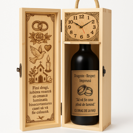 Cutii Vin de Lux - Cutie vin din lemn – cadou de lux pentru fini
