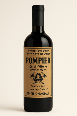 Cutie vin din lemn – cadou de lux pentru pompier [3]