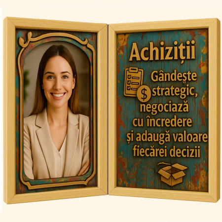 Carti Pe Lemn Vintage - Tablou Personalizat Cadou Dept.Achizitii