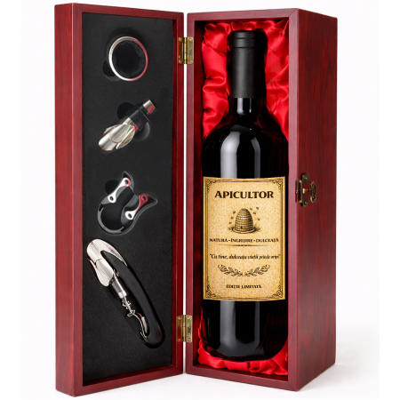 Cutie cadou cu vin personalizat pentru apicultor [1]