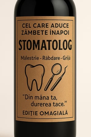Cutie vin din lemn – cadou de lux pentru stomatolog [2]