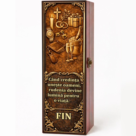 Cutii Vin Mahon - Cutie cadou cu vin personalizat pentru fin