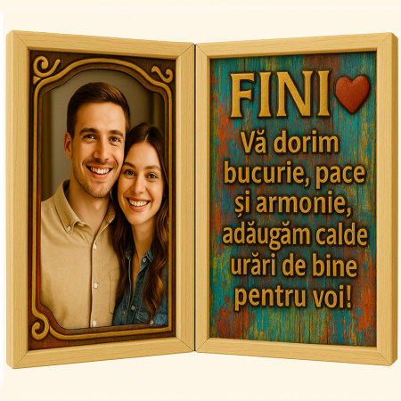 Carti Pe Lemn Vintage - Tablou Personalizat Cadou Fini
