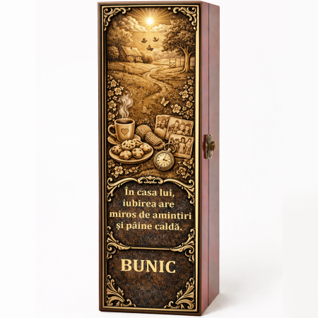 Cutii Vin Mahon - Cutie cadou cu vin personalizat pentru bunic